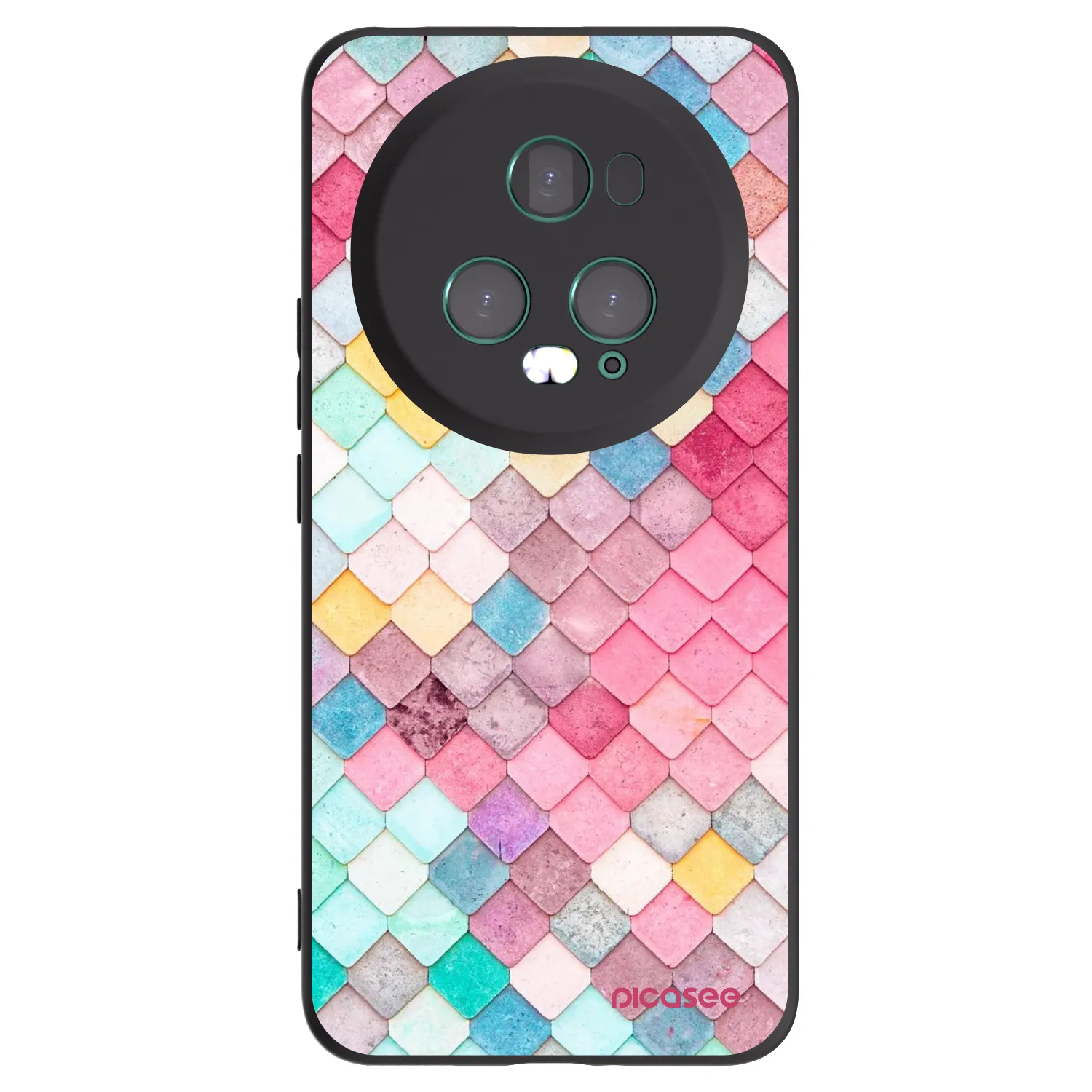 Picasee Honor Magic5 Pro Hülle - Schwarzes Silikon - Farbiges Dach