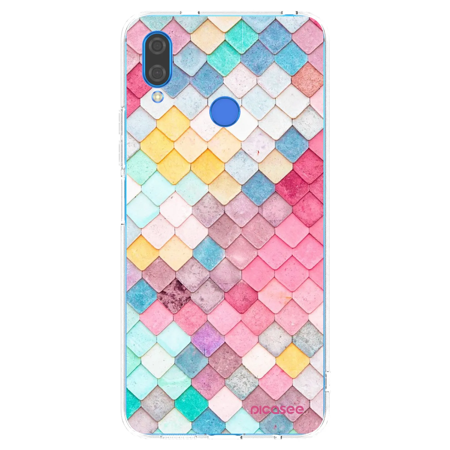 Picasee Huawei Nova 3 Hülle - Transparentes Silikon - Farbiges Dach
