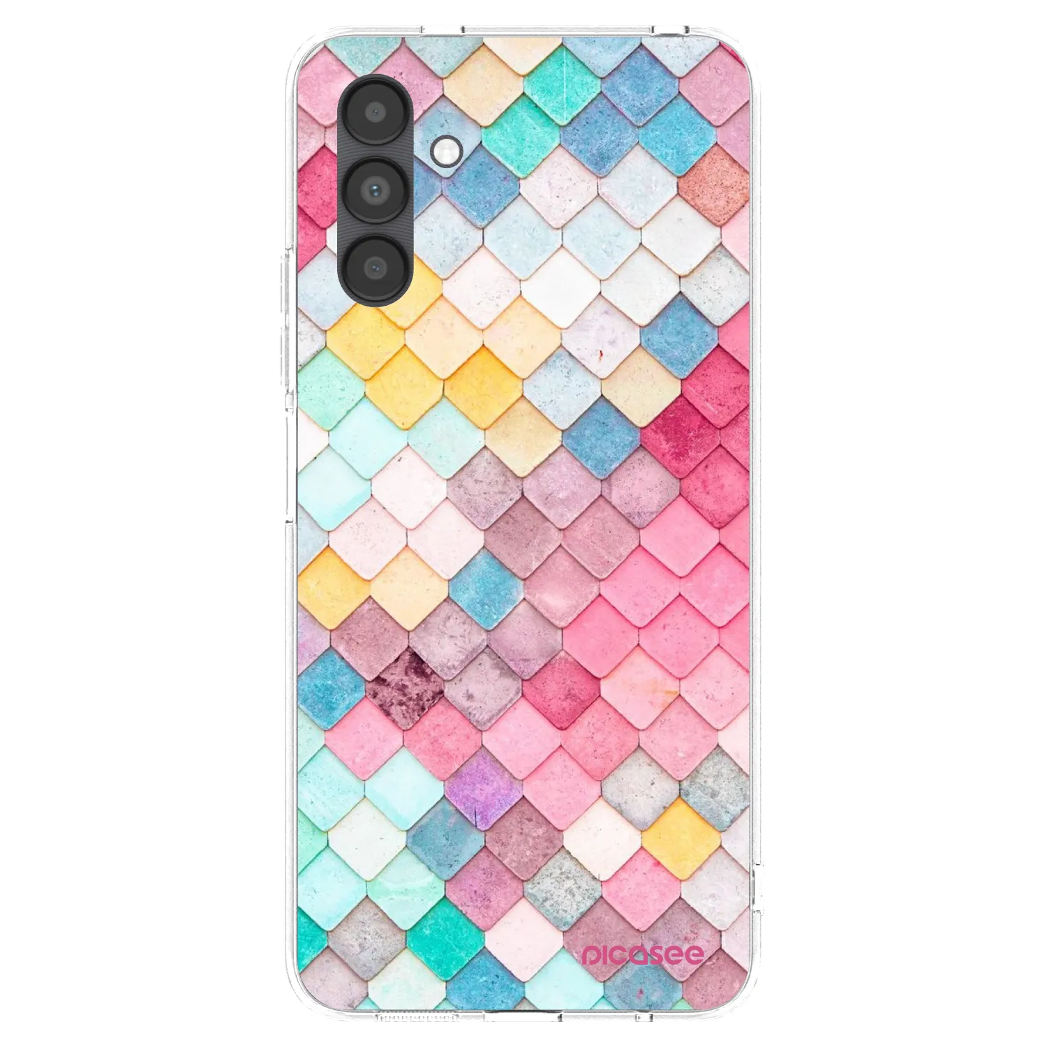 Picasee Samsung Galaxy A04s A047F Hülle - Transparentes Silikon - Farbiges Dach