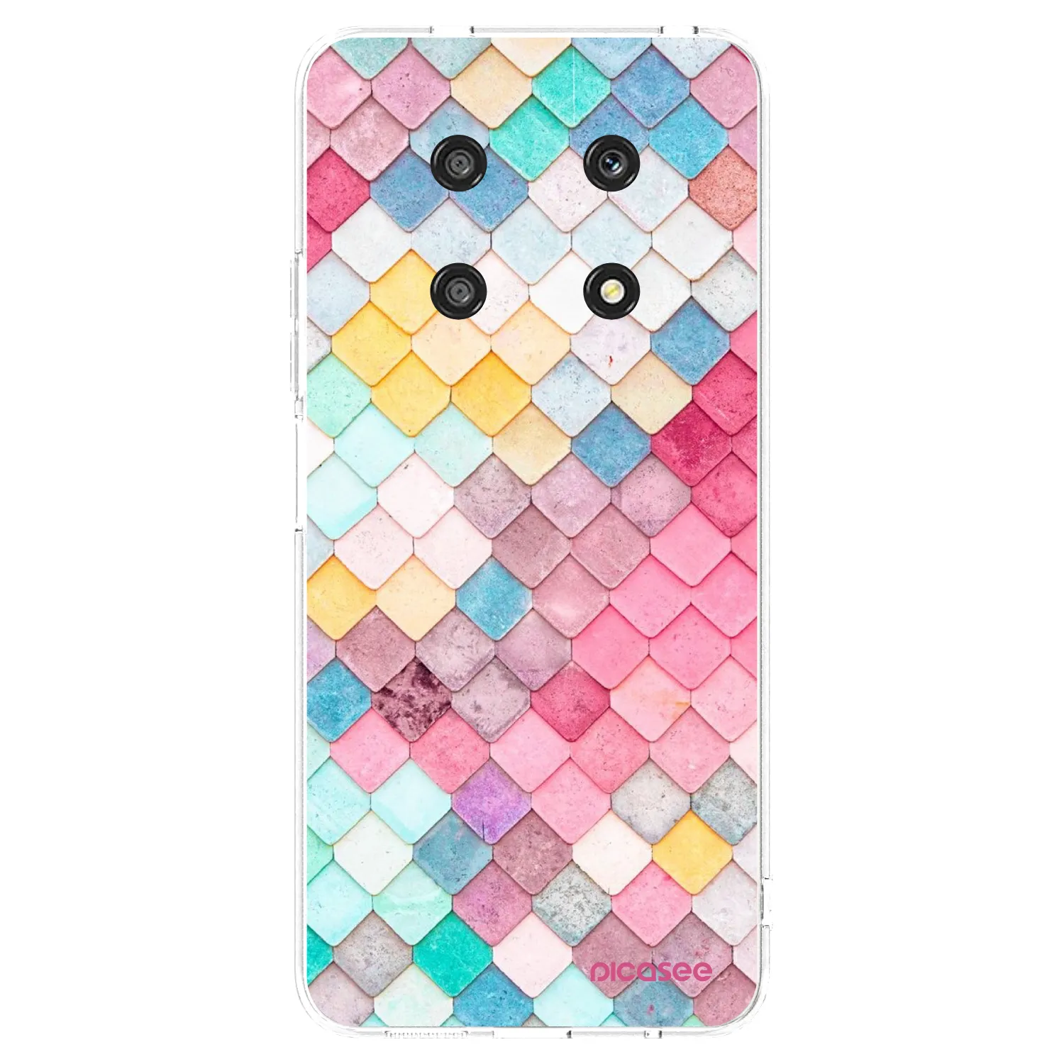 Picasee Honor Magic4 Lite 5G Hülle - Transparentes Silikon - Farbiges Dach