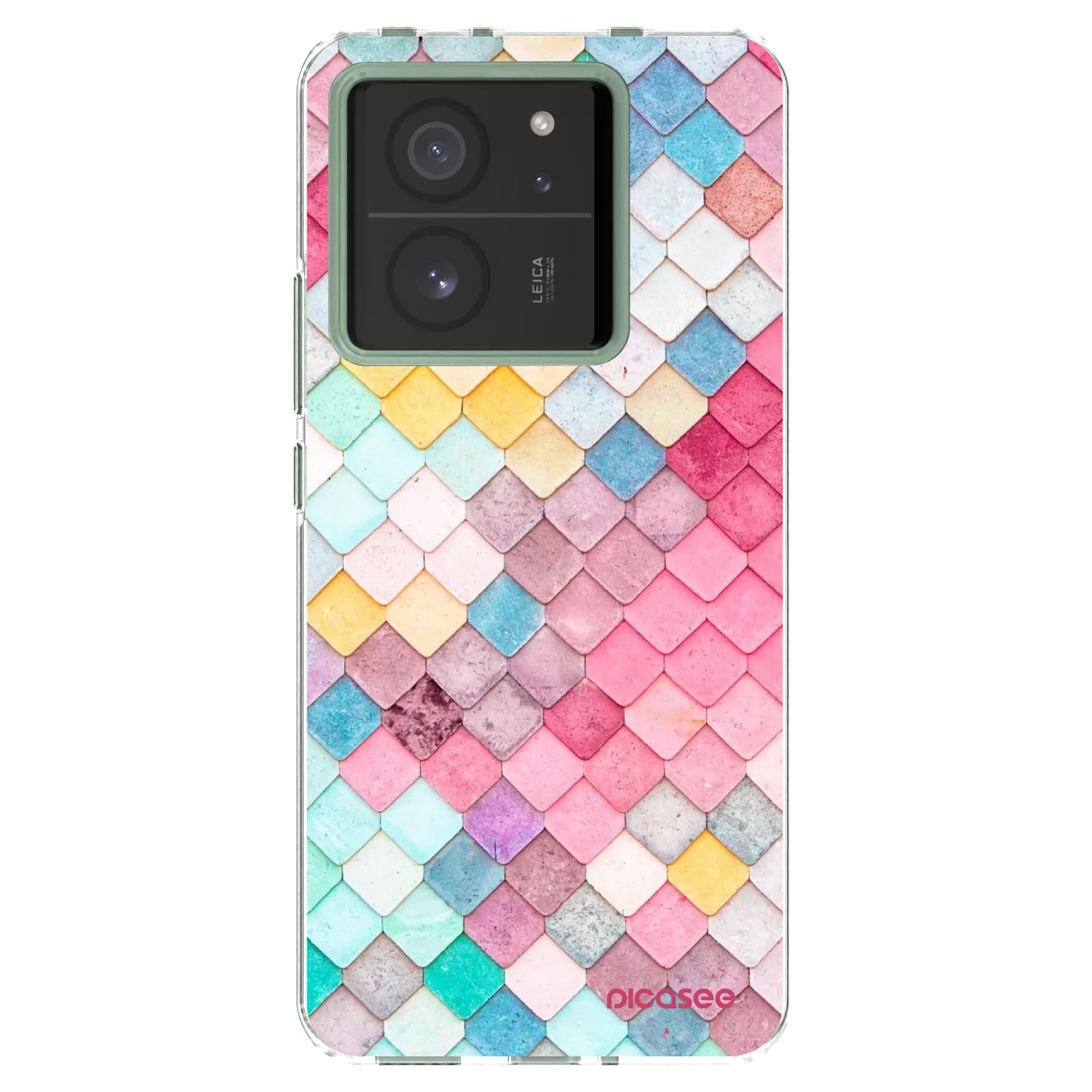 Picasee Xiaomi 13T Pro Hülle - Transparentes Silikon - Farbiges Dach