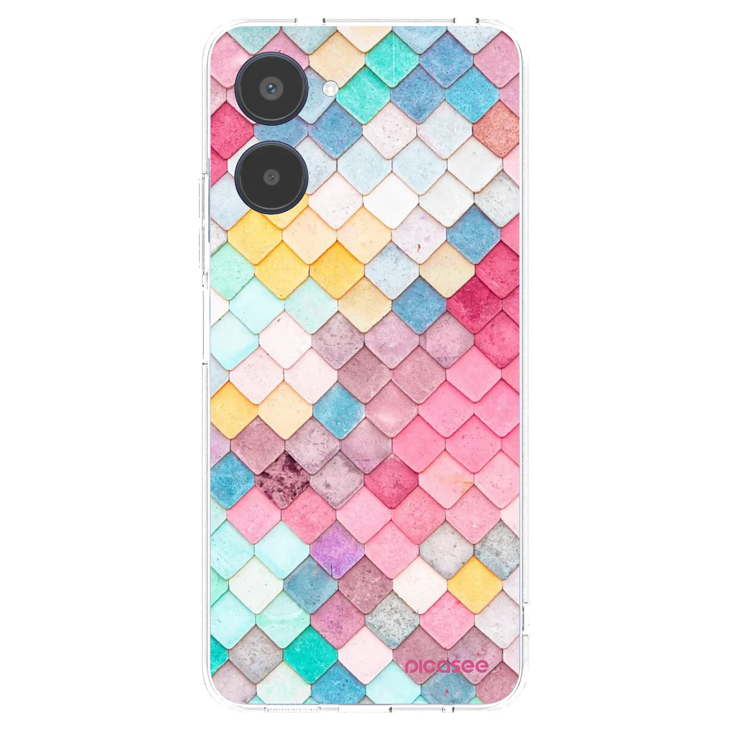 Picasee Realme 10 4G Hülle - Transparentes Silikon - Farbiges Dach