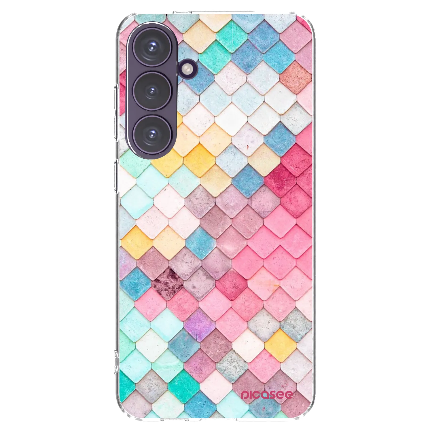 Picasee Samsung Galaxy S24+ S926B 5G Hülle - Transparentes Silikon - Farbiges Dach