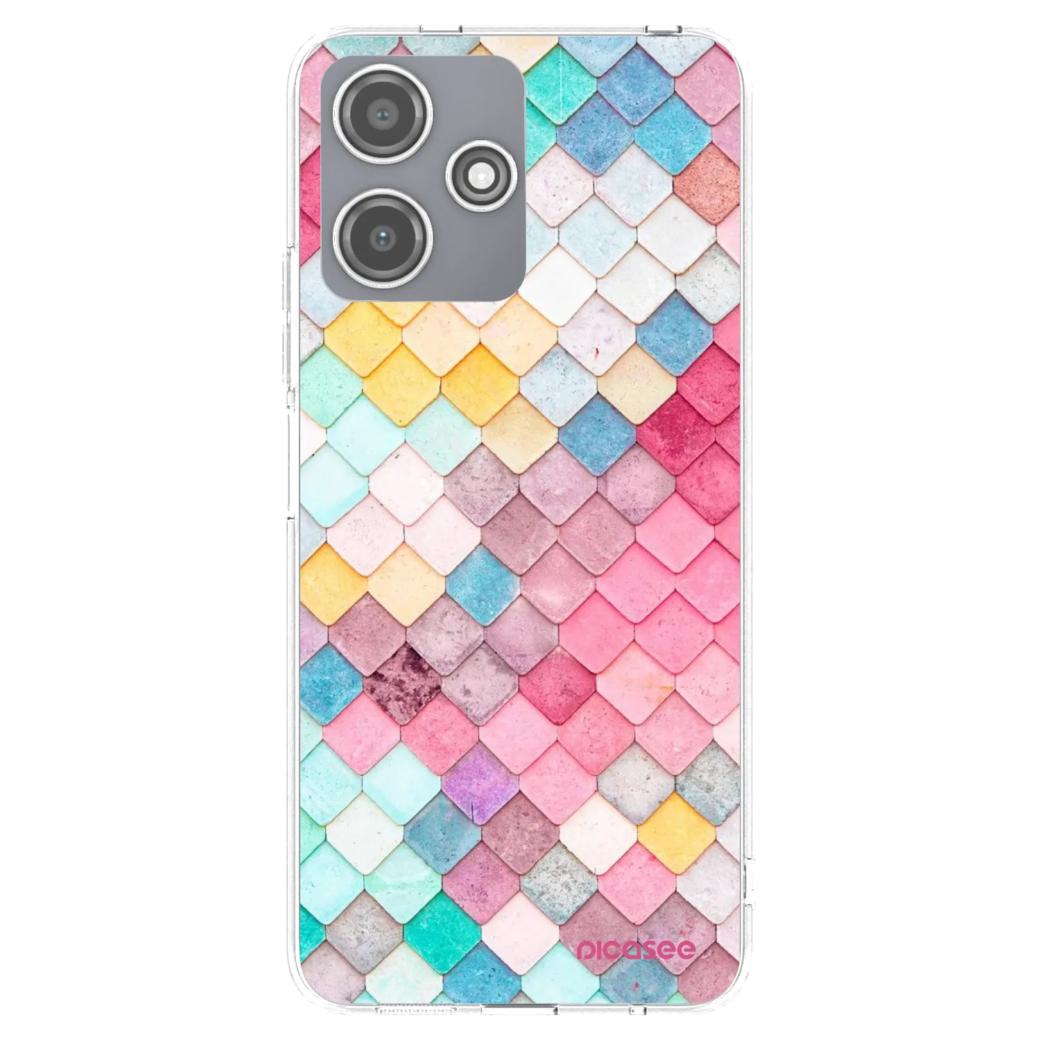 Picasee Xiaomi Redmi 12 5G Hülle - Transparentes Silikon - Farbiges Dach