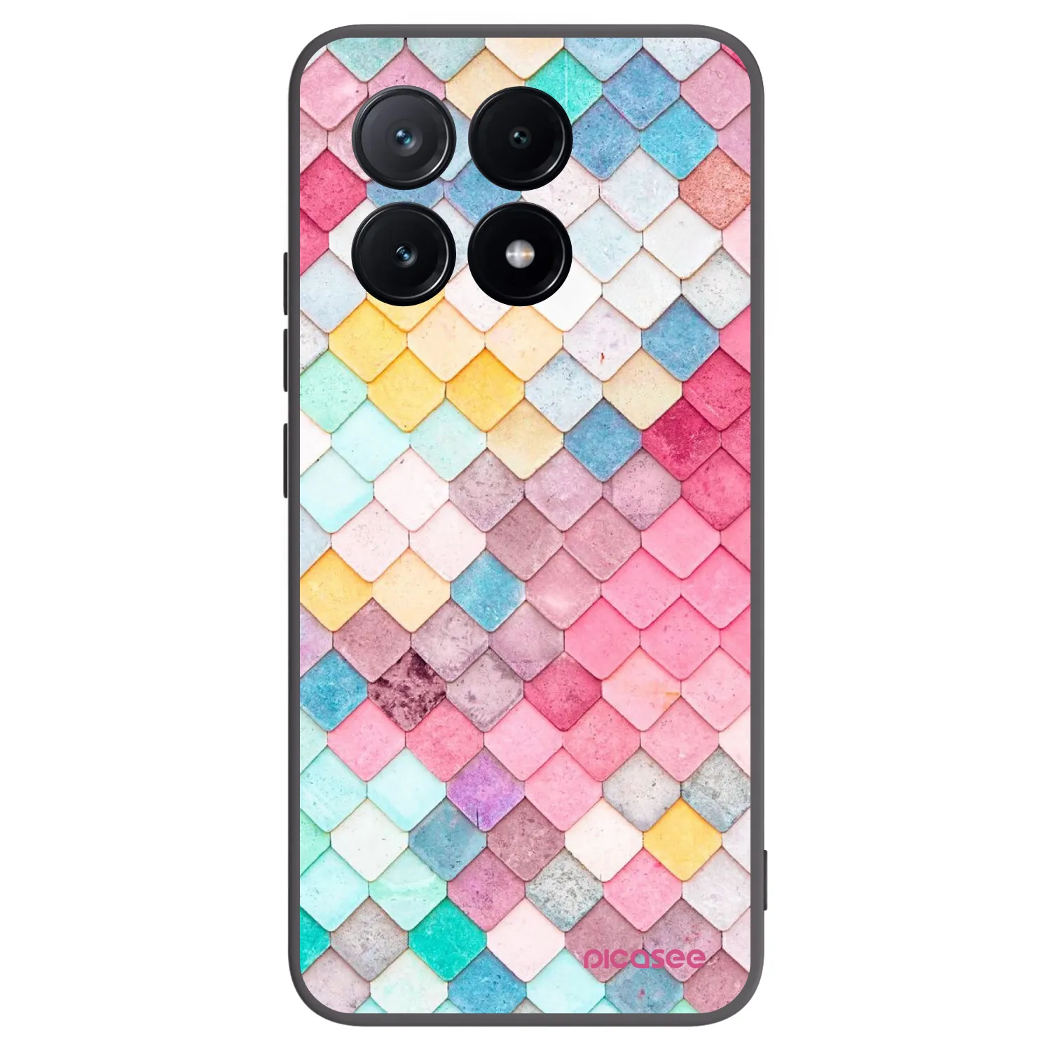 Picasee Xiaomi Poco X6 Pro Hülle - Schwarzes Silikon - Farbiges Dach