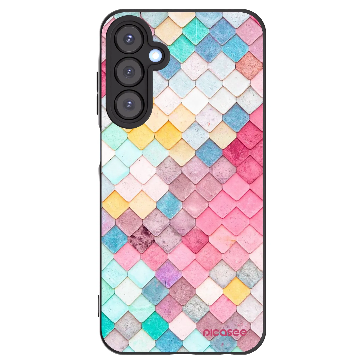 Picasee Samsung Galaxy A25 A256B 5G Hülle - Schwarzes Silikon - Farbiges Dach