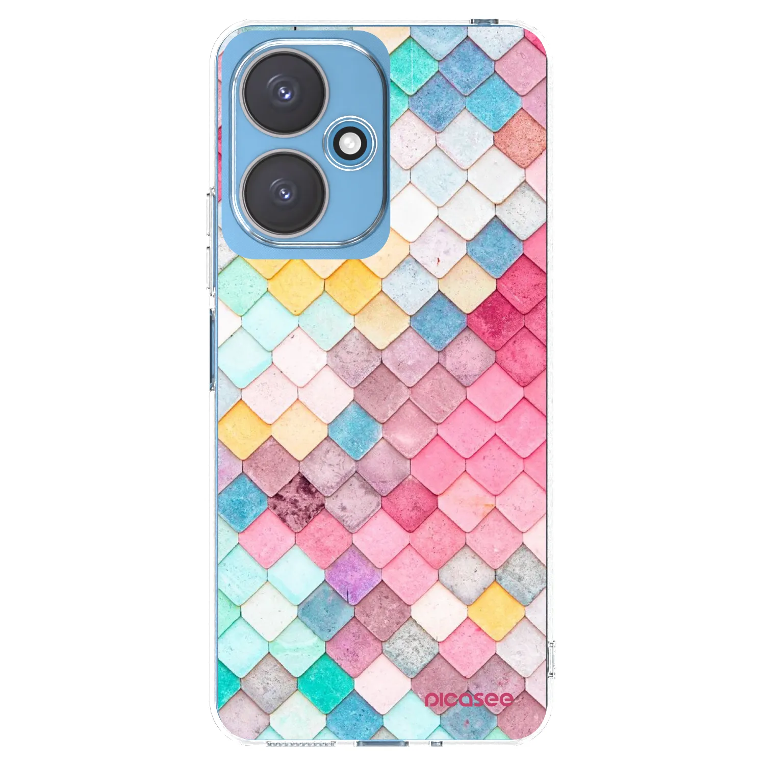 Picasee Xiaomi Redmi 13C 5G Hülle - Transparentes Silikon - Farbiges Dach