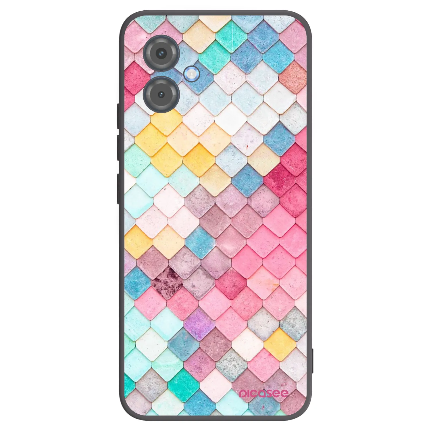 Picasee Motorola Moto G14 Hülle - Schwarzes Silikon - Farbiges Dach