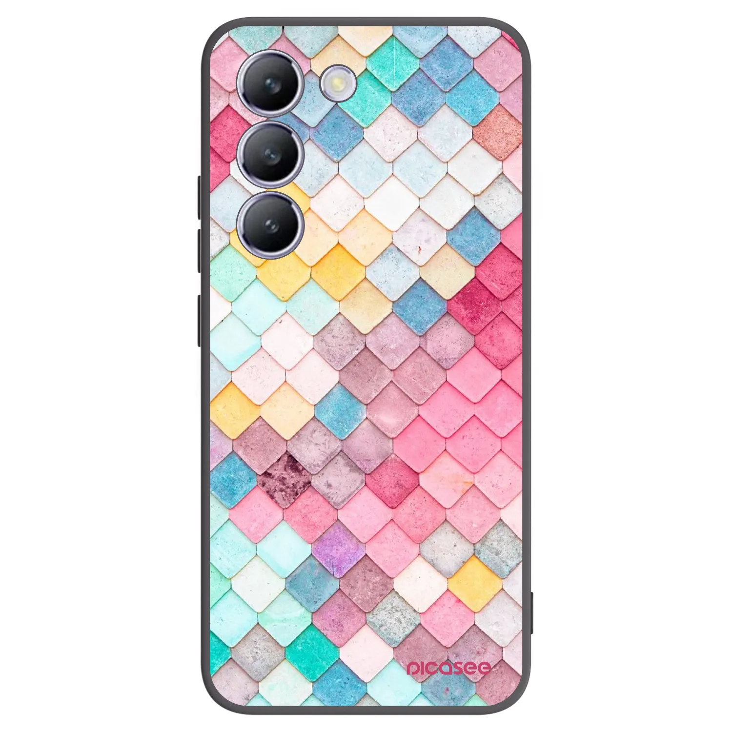 Picasee Vivo V40 SE 5G Hülle - Schwarzes Silikon - Farbiges Dach