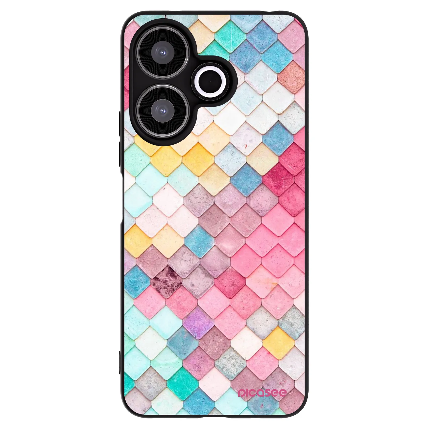 Picasee Xiaomi Redmi 13 4G Hülle - Schwarzes Silikon - Farbiges Dach