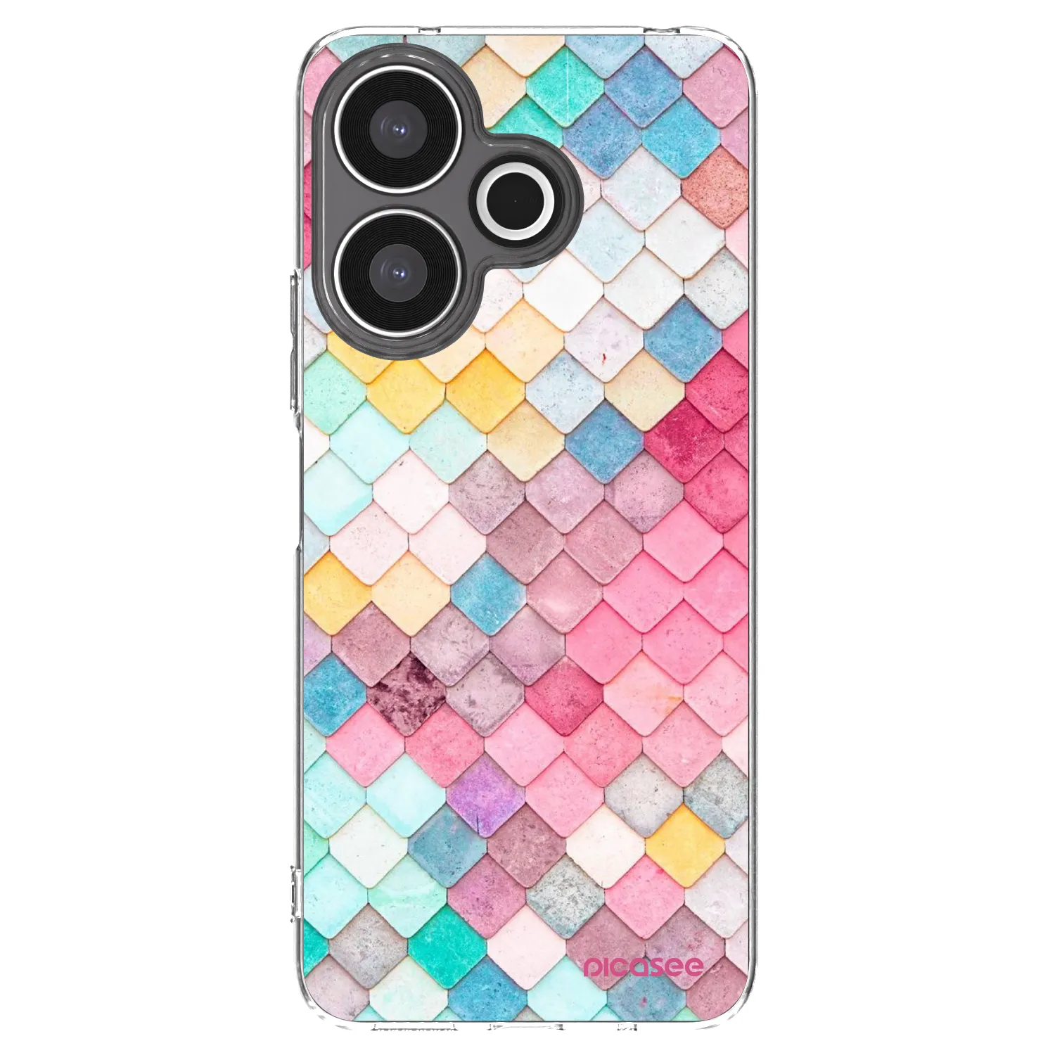 Picasee Xiaomi Redmi 13 4G Hülle - Transparentes Silikon - Farbiges Dach
