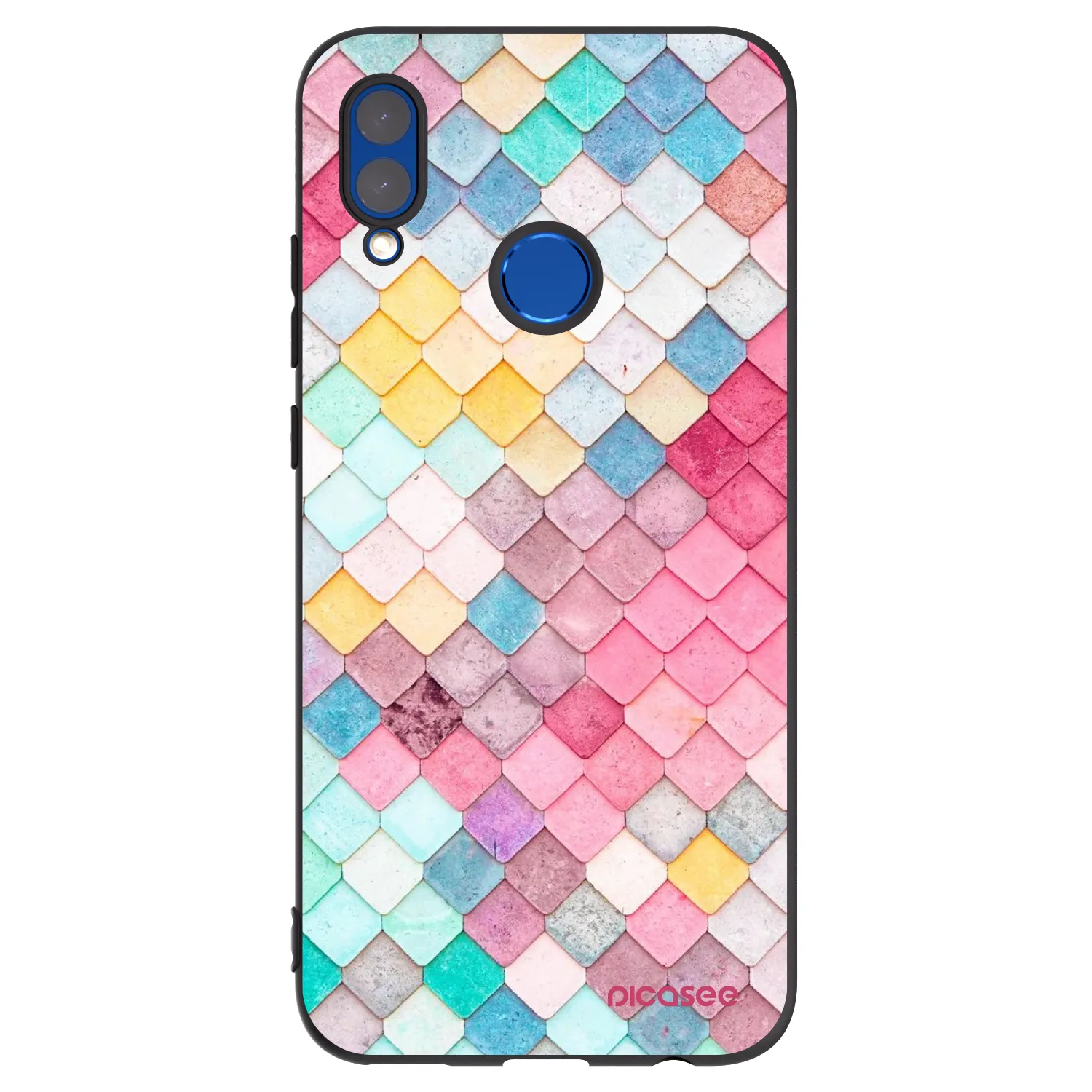 Picasee Honor 10 Lite Hülle - Schwarzes Silikon - Farbiges Dach