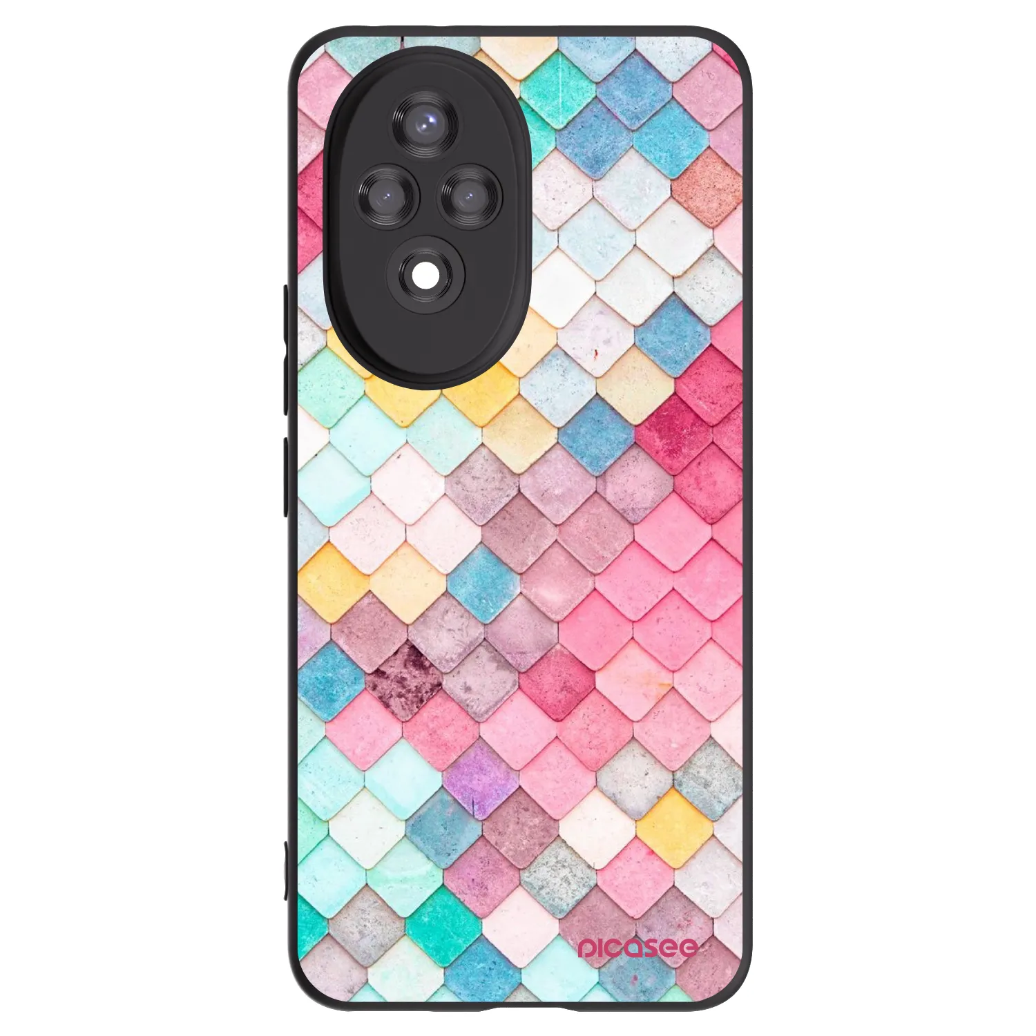 Picasee Honor 200 Pro 5G Hülle - Schwarzes Silikon - Farbiges Dach