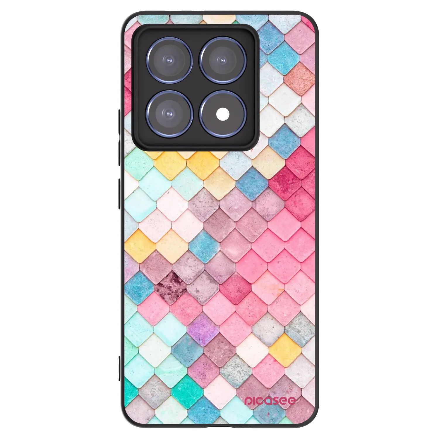 Picasee Xiaomi 14T Pro Hülle - Schwarzes Silikon - Farbiges Dach