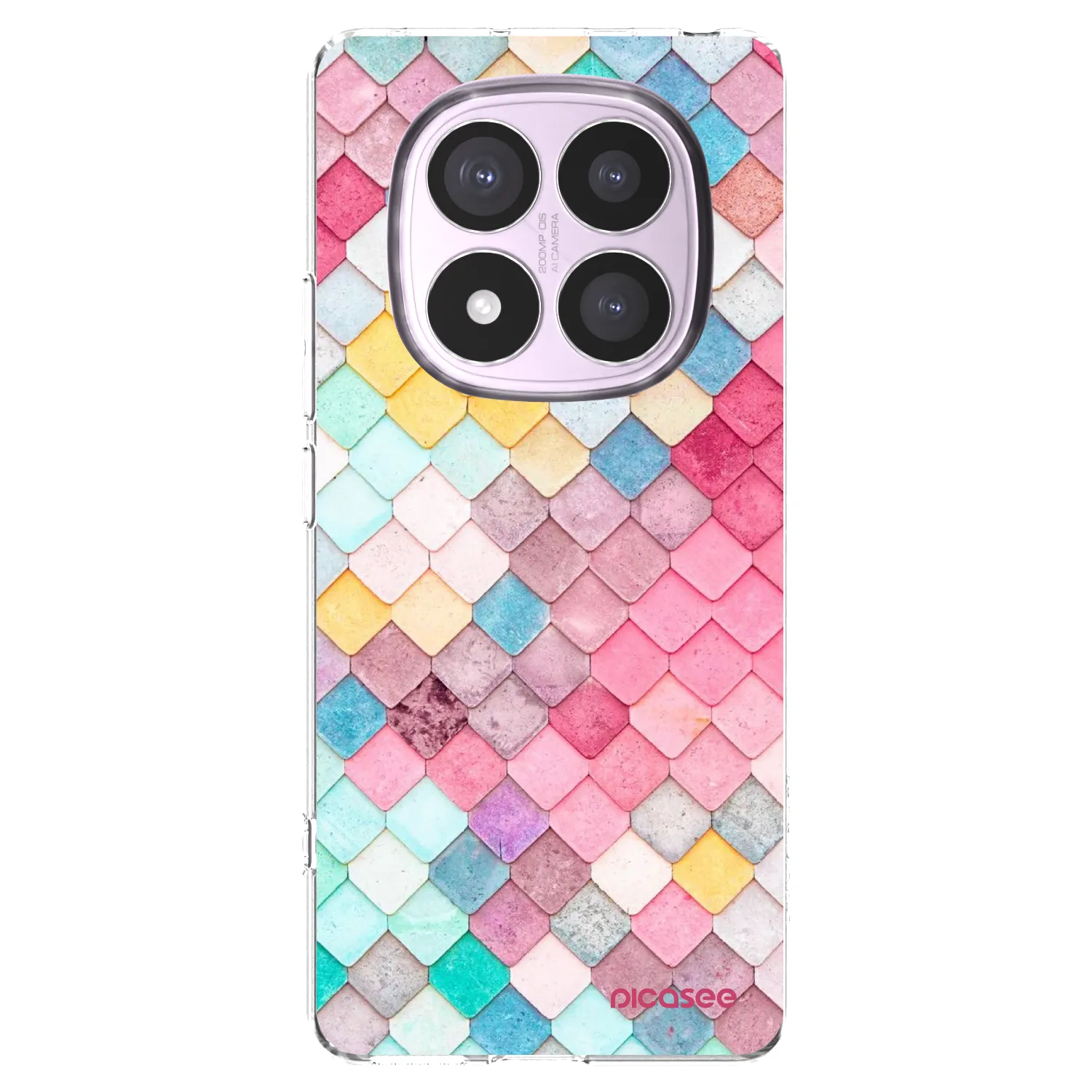 Picasee Xiaomi Redmi Note 14 Pro 4G Hülle - Transparentes Silikon - Farbiges Dach