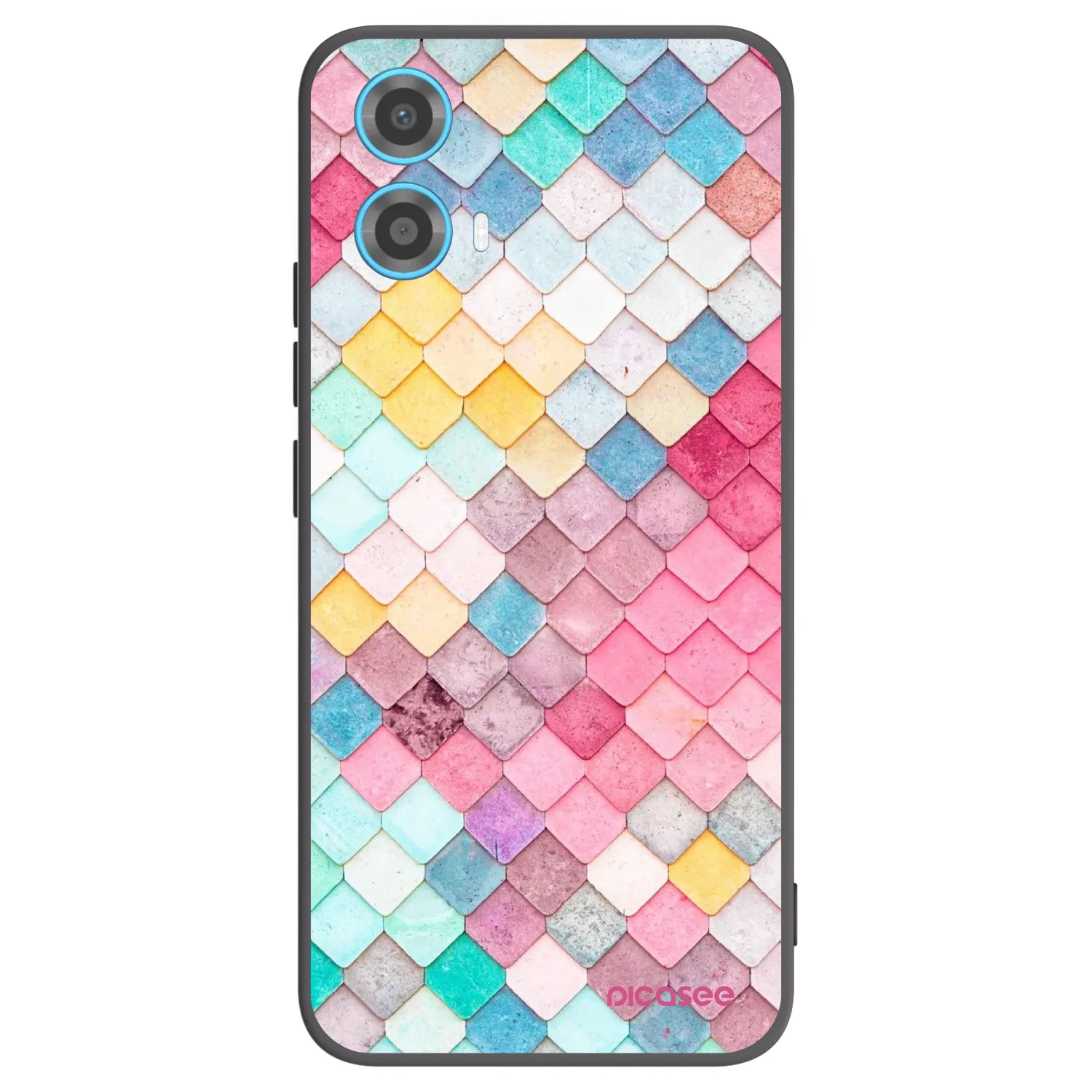 Picasee Motorola Moto G34 5G Hülle - Schwarzes Silikon - Farbiges Dach