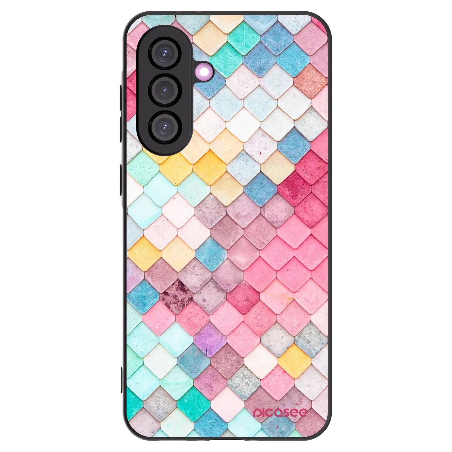 Picasee Samsung Galaxy A56 5G A566B Hülle - Schwarzes Silikon - Farbiges Dach