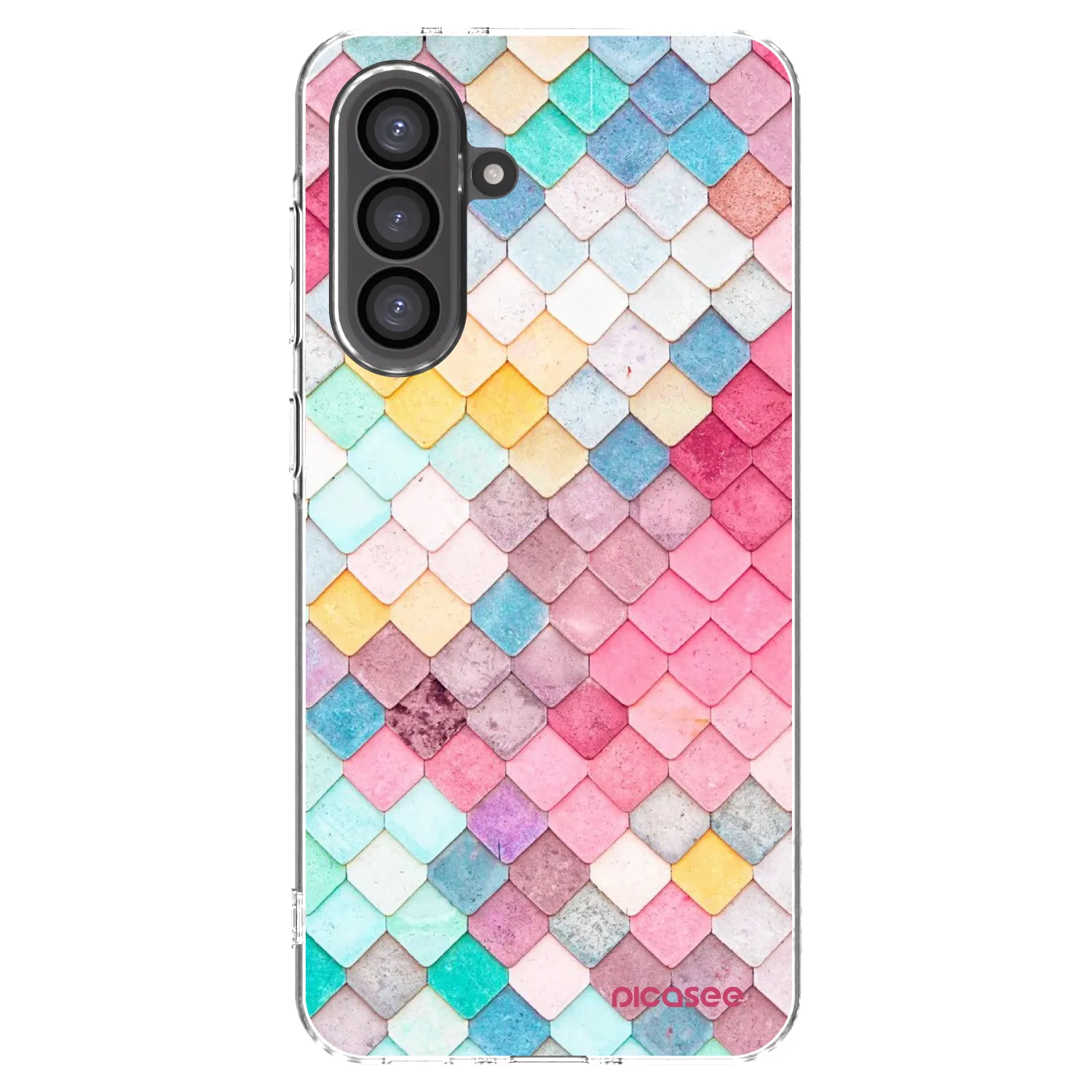 Picasee Samsung Galaxy A36 5G Hülle - Transparentes Silikon - Farbiges Dach