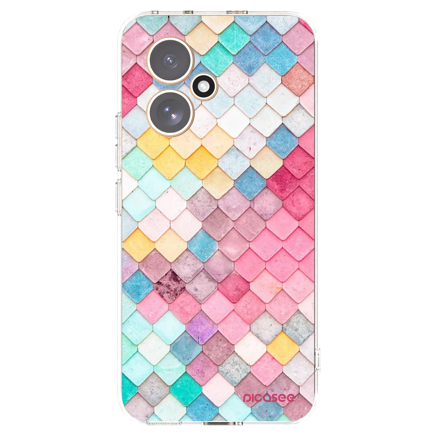 Picasee Honor 400 5G Hülle - Transparentes Silikon - Farbiges Dach