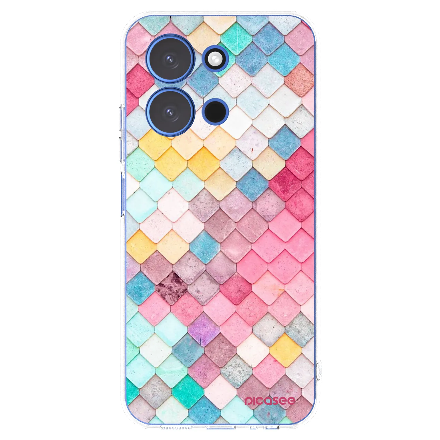 Picasee Xiaomi Redmi 15C 4G Hülle - Transparentes Silikon - Farbiges Dach