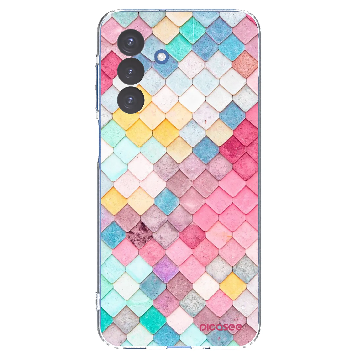 Picasee Samsung Galaxy A17 5G Hülle - Transparentes Silikon - Farbiges Dach