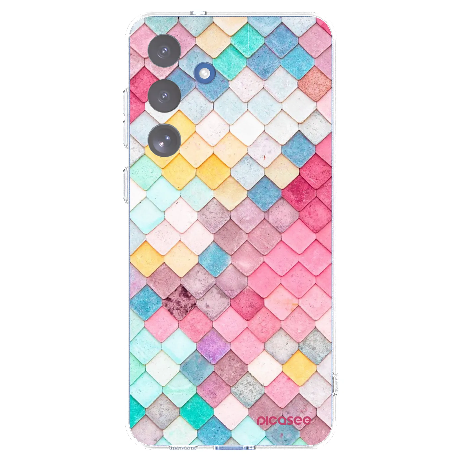 Picasee Samsung Galaxy S25 FE 5G Hülle - Transparentes Silikon - Farbiges Dach