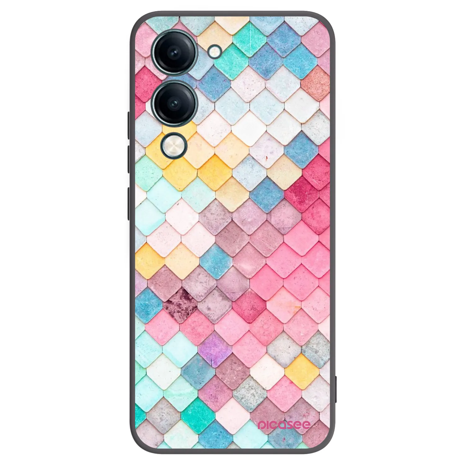 Picasee Vivo Y29s 5G Hülle - Schwarzes Silikon - Farbiges Dach