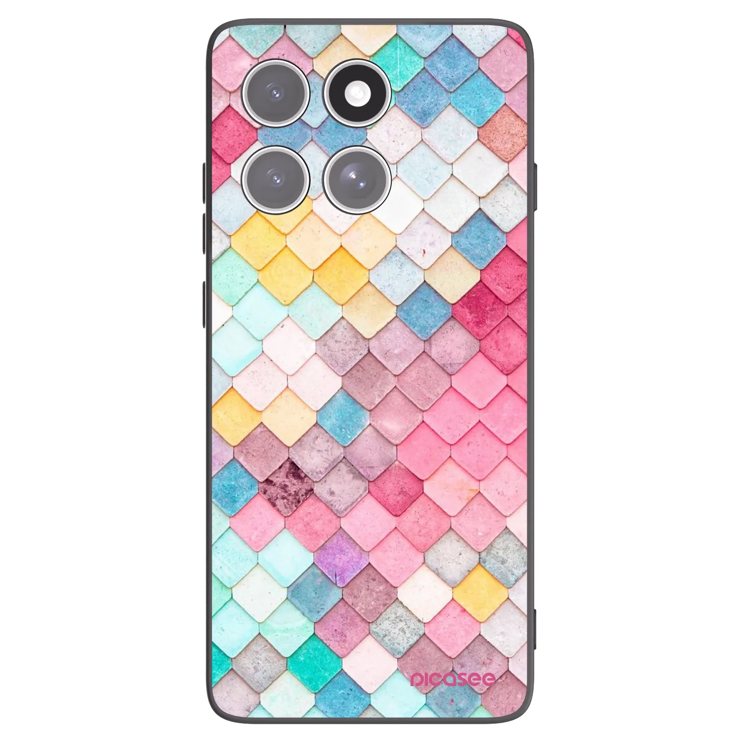 Picasee Motorola Edge 60 Fusion Hülle - Schwarzes Silikon - Farbiges Dach