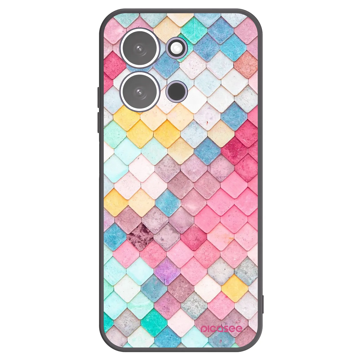Picasee Xiaomi Redmi 15C 5G Hülle - Schwarzes Silikon - Farbiges Dach