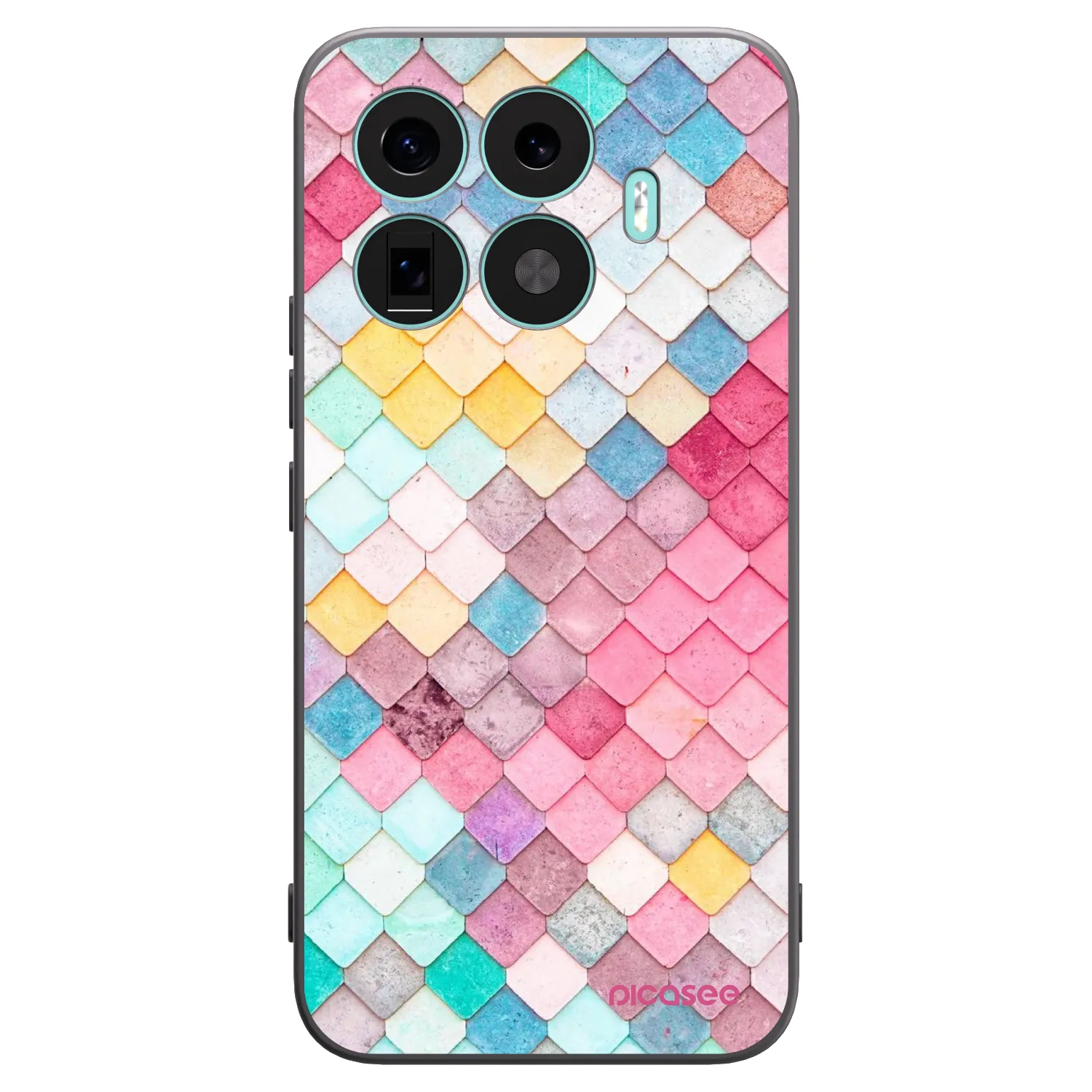 Picasee Xiaomi 17T Pro Hülle - Schwarzes Silikon - Farbiges Dach