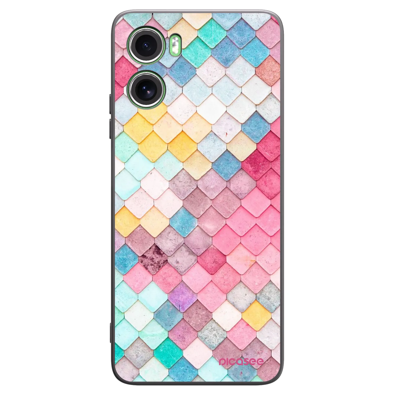 Picasee Motorola Moto G06 Hülle - Schwarzes Silikon - Farbiges Dach