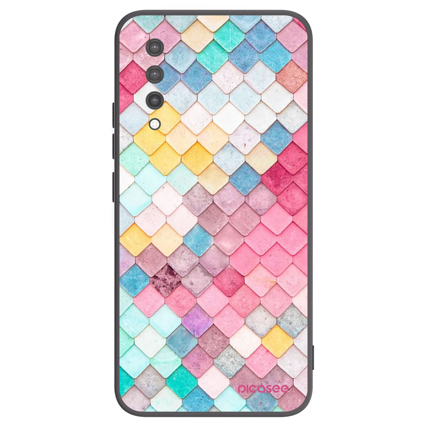 Picasee Xiaomi Mi 9 Lite Hülle - Schwarzes Silikon - Farbiges Dach