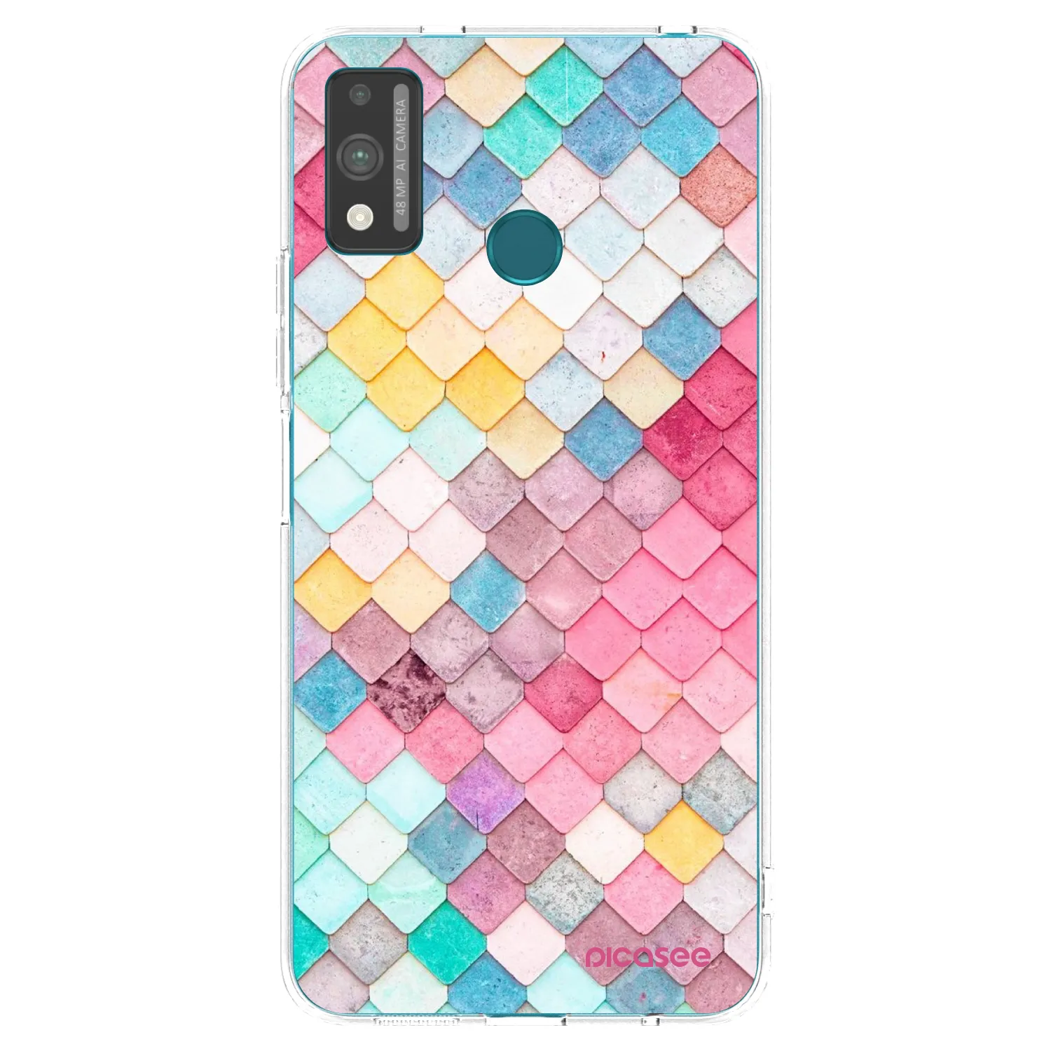 Picasee Honor 9X Lite Hülle - Transparentes Silikon - Farbiges Dach