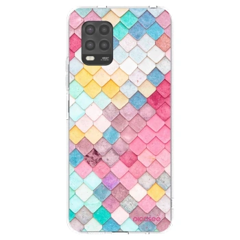 Picasee Xiaomi Mi 10 Lite Hülle - Transparentes Silikon - Farbiges Dach