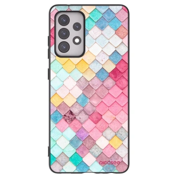 Picasee Samsung Galaxy A52 5G A525F Hülle - Schwarzes Silikon - Farbiges Dach