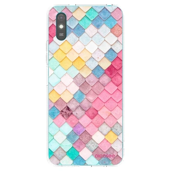 Picasee Xiaomi Redmi 9AT Hülle - Transparentes Silikon - Farbiges Dach