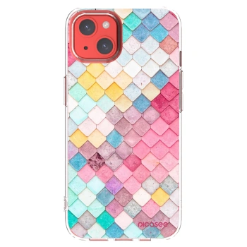 Picasee Apple iPhone 13 Hülle - Transparentes Silikon - Farbiges Dach