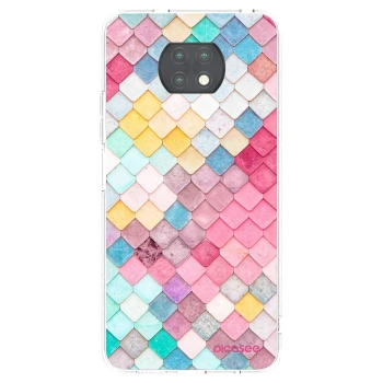 Picasee Xiaomi Redmi Note 9T Hülle - Transparentes Silikon - Farbiges Dach