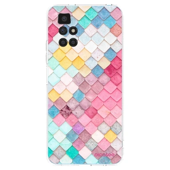 Picasee Xiaomi Redmi 10 Hülle - Transparentes Silikon - Farbiges Dach