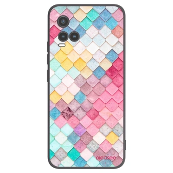 Picasee Vivo Y33s Hülle - Schwarzes Silikon - Farbiges Dach