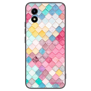 Picasee Vivo Y01 Hülle - Schwarzes Silikon - Farbiges Dach