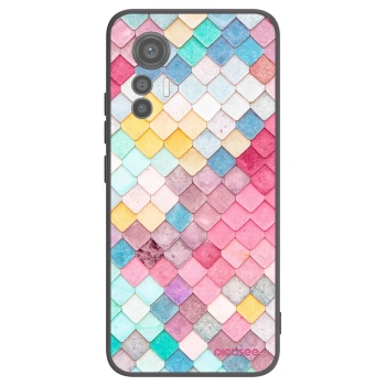 Picasee Xiaomi 12 Lite Hülle - Schwarzes Silikon - Farbiges Dach