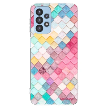 Picasee Samsung Galaxy A23 A235F 4G Hülle - Transparentes Silikon - Farbiges Dach