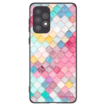 Picasee Samsung Galaxy A73 5G Hülle - Schwarzes Silikon - Farbiges Dach