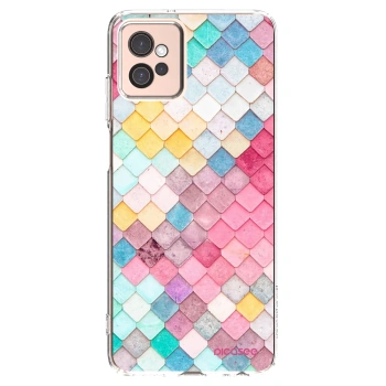 Picasee Motorola Moto G32 Hülle - Transparentes Silikon - Farbiges Dach