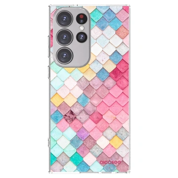 Picasee Samsung Galaxy S23 Ultra 5G Hülle - Transparentes Silikon - Farbiges Dach