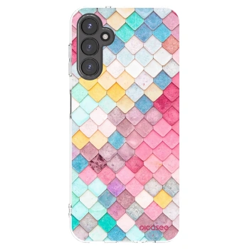 Picasee Samsung Galaxy A14 4G A145R Hülle - Transparentes Silikon - Farbiges Dach
