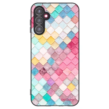 Picasee Samsung Galaxy A14 5G A146P Hülle - Schwarzes Silikon - Farbiges Dach