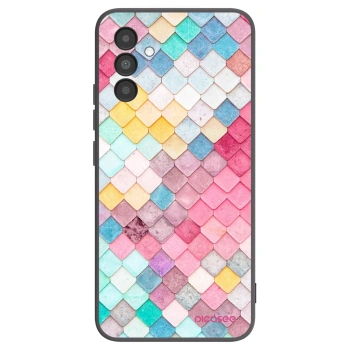 Picasee Samsung Galaxy A04s A047F Hülle - Schwarzes Silikon - Farbiges Dach