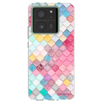 Picasee Xiaomi 13T Pro Hülle - Transparentes Silikon - Farbiges Dach